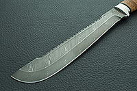 Нож Н89 Пиранья береста, нержавеющий дамаск, алюминий : фото 3