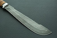 Нож Н89 Пиранья береста, нержавеющий дамаск, алюминий : фото 4