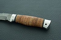 Нож Н89 Пиранья береста, нержавеющий дамаск, алюминий : фото 6