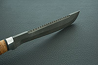 Нож Н89 Пиранья береста, нержавеющий дамаск, алюминий : фото 8