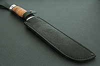 Нож Н89 Пиранья береста, нержавеющий дамаск, алюминий : фото 10