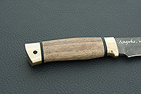 Нож Н7 Спасатель мореный орех, нержавеющий дамаск, латунь  : фото 5