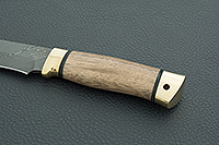 Нож Н7 Спасатель мореный орех, нержавеющий дамаск, латунь  : фото 6