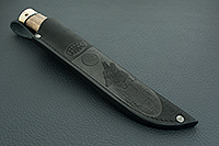Нож Н7 Спасатель мореный орех, нержавеющий дамаск, латунь  : фото 11