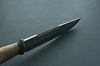 Нож Н83 Ладога орех, черный дамаск, текстолит : фото 9