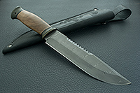 Нож Н83 Ладога орех, черный дамаск, текстолит : фото 10