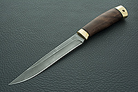 Нож НР12 Батыр мореный орех, черный дамаск, латунь  : фото 2