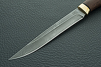 Нож НР12 Батыр мореный орех, черный дамаск, латунь  : фото 3