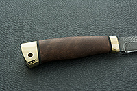 Нож НР12 Батыр мореный орех, черный дамаск, латунь  : фото 5