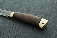 Нож НР12 Батыр мореный орех, черный дамаск, латунь  : фото 6