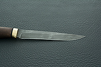 Нож НР12 Батыр мореный орех, черный дамаск, латунь  : фото 7