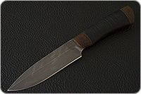 Нож НР3 Гумбольт наборная кожа, черный дамаск, текстолит : фото 2