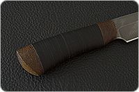 Нож НР3 Гумбольт наборная кожа, черный дамаск, текстолит : фото 6