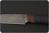Нож НР3 Гумбольт наборная кожа, черный дамаск, текстолит : фото 7