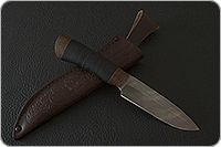 Нож НР3 Гумбольт наборная кожа, черный дамаск, текстолит : фото 8