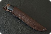 Нож НР3 Гумбольт наборная кожа, черный дамаск, текстолит : фото 9