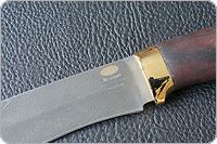 Нож Н6 Александр II береза, нержавеющий дамаск, латунь покрытая золотом : фото 7