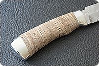 Нож Н3-Гумбольт береста, контрастный дамаск, алюминий : фото 5