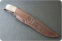 Нож Н3-Гумбольт береста, контрастный дамаск, алюминий : фото 10