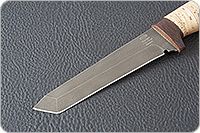 Нож Н10 Телохранитель береста, черный дамаск, текстолит : фото 3