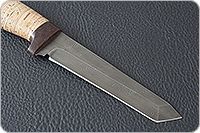 Нож Н10 Телохранитель береста, черный дамаск, текстолит : фото 4