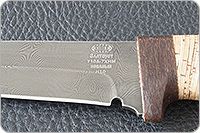 Нож Н10 Телохранитель береста, черный дамаск, текстолит : фото 7