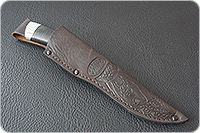 Нож Н3-Гумбольт наборная кожа, контрастный дамаск, алюминий : фото 9