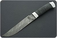 Нож Н3-Гумбольт наборная кожа, черный дамаск, алюминий : фото 2