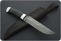 Нож Н3-Гумбольт наборная кожа, черный дамаск, алюминий : фото 8