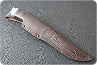 Нож Н3-Гумбольт наборная кожа, черный дамаск, алюминий : фото 10