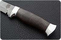 Нож Н10 Телохранитель наборная кожа, черный дамаск, алюминий : фото 6