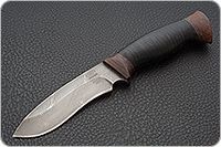 Нож Н31А Ратник наборная кожа, черный дамаск, текстолит : фото 2