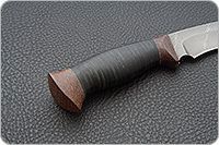 Нож Н31А Ратник наборная кожа, черный дамаск, текстолит : фото 5