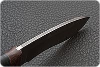 Нож Н31А Ратник наборная кожа, черный дамаск, текстолит : фото 7