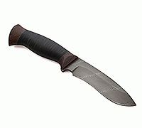 Нож Н31А Ратник наборная кожа, черный дамаск, текстолит : фото 10