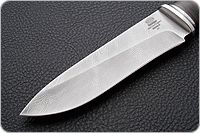 Нож Н1 Рыцарь наборная кожа, нержавеющий дамаск, алюминий : фото 3