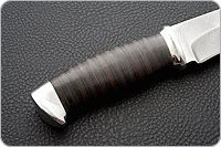 Нож Н1 Рыцарь наборная кожа, нержавеющий дамаск, алюминий : фото 5