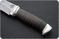 Нож Н1 Рыцарь наборная кожа, нержавеющий дамаск, алюминий : фото 6