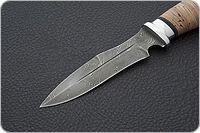 Нож Н21 Пилигрим береста, черный дамаск, алюминий : фото 3