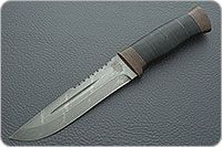 Нож Н55 Пират наборная кожа, черный дамаск, текстолит : фото 2