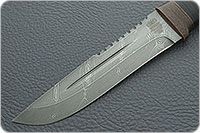 Нож Н55 Пират наборная кожа, черный дамаск, текстолит : фото 3