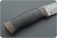 Нож Н55 Пират наборная кожа, черный дамаск, текстолит : фото 5