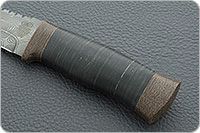 Нож Н55 Пират наборная кожа, черный дамаск, текстолит : фото 6