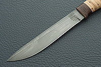 Нож Н57 Змеелов береста, черный дамаск, текстолит : фото 3