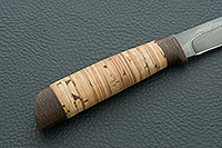 Нож Н57 Змеелов береста, черный дамаск, текстолит : фото 5