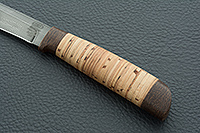 Нож Н57 Змеелов береста, черный дамаск, текстолит : фото 6