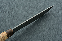 Нож Н57 Змеелов береста, черный дамаск, текстолит : фото 7