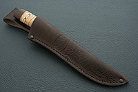 Нож Н57 Змеелов береста, черный дамаск, текстолит : фото 9