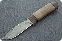 Нож Н59 Леший орех, черный дамаск, текстолит : фото 2