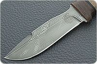 Нож Н59 Леший орех, черный дамаск, текстолит : фото 3